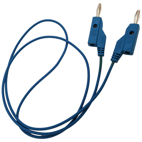 36" BLUE BANANA TO BANANA TEST LEAD, STACKABLE PLUGS