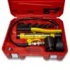 HYDRAULIC KNOCKOUT PUNCH 15 TON CAPACITY CAPABLE OF PUNCHING UP TO 4" CONDUIT  COMES WITH SLUG BREAKING ROUND PUNCHES 1/2" TO 2-1/2" CONDUIT SIZES  STEEL CASE HAND PUMP UNIT CONNECTS TO HEAD WITH HOSE