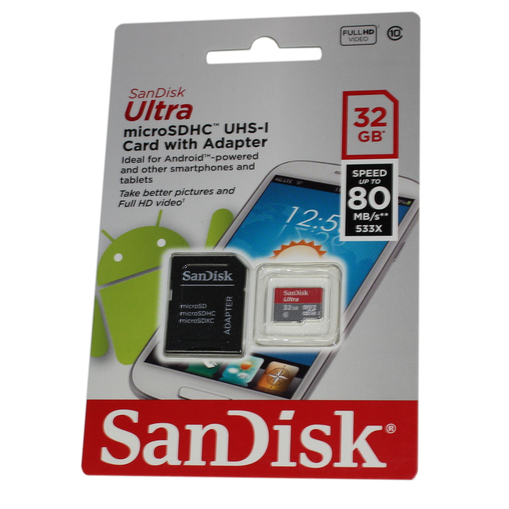 32gb Micro Sd Memory Card From Sandisk