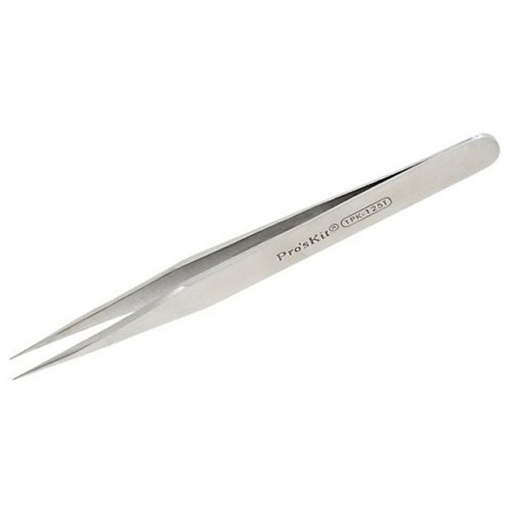 Fine tip curved tweezers - ESD safe [120mm] : ID 422 : $3.95