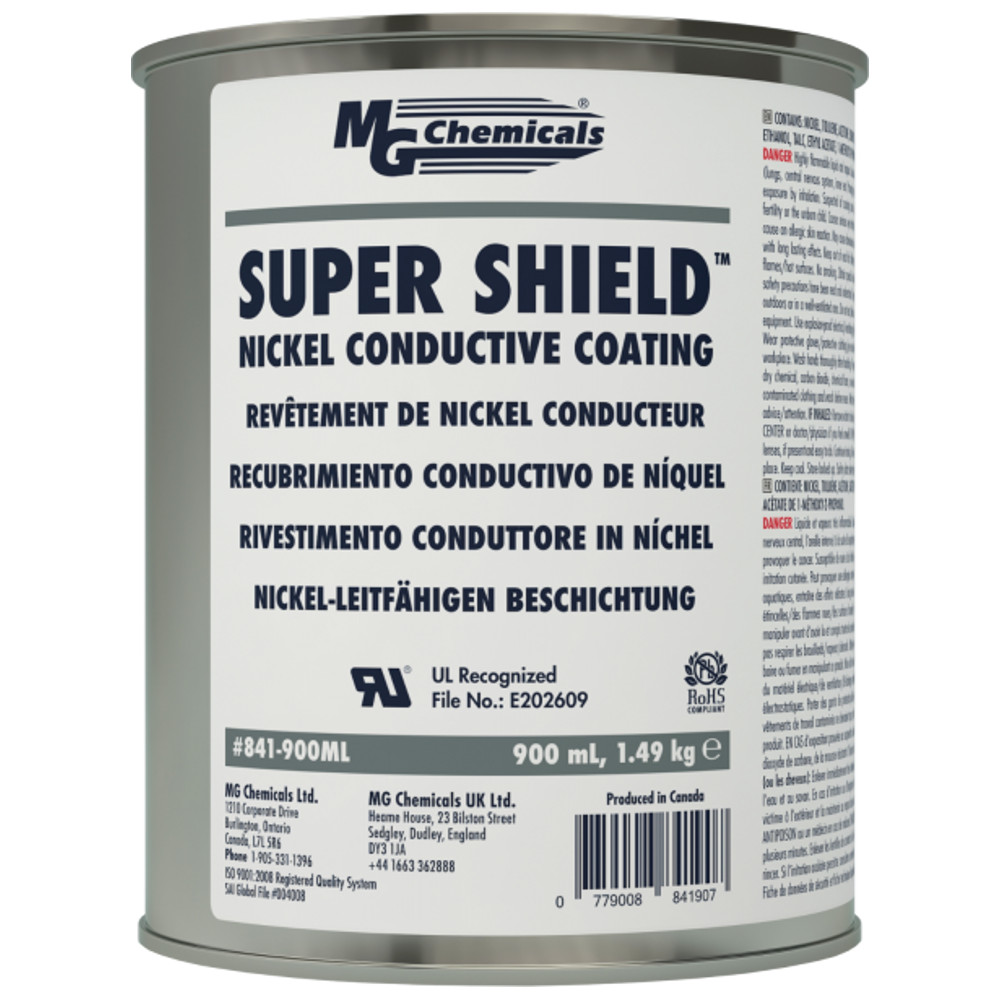 Peinture conductrice MG Chemicals, Nickel, Gris, Boîte 850 ml