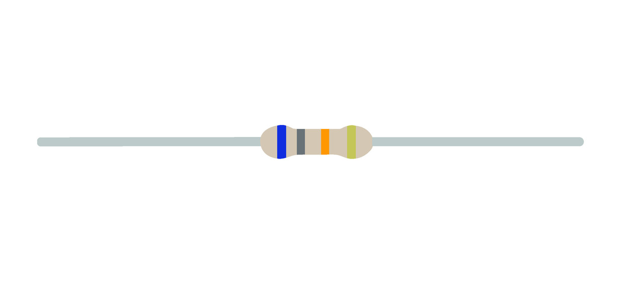 Carbon Film Resistor 68K Ohm 1/8 Watt 5%