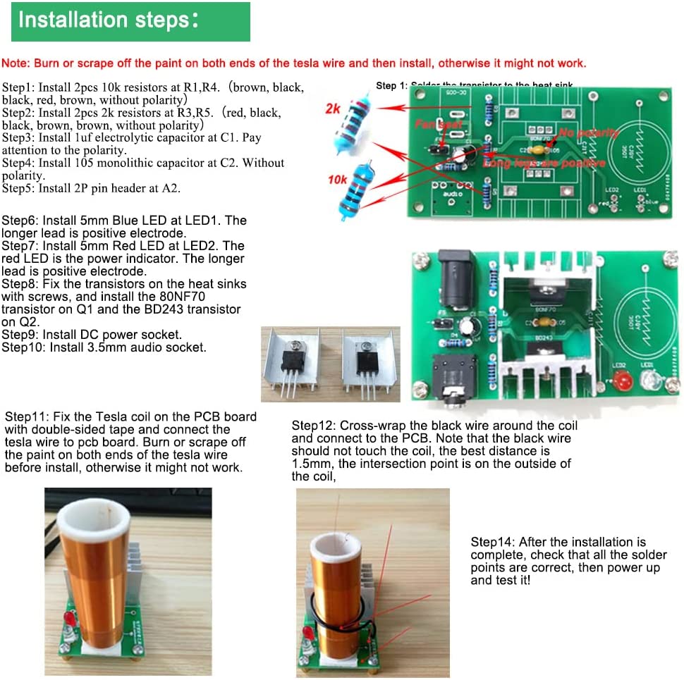 DIY Mini Tesla Coil Plasma Speaker Kit - Circuitmix