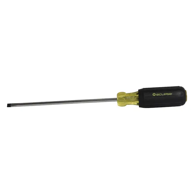 SLOTTED SCREWDRIVER, 3/16"X6", RUBBER GRIP