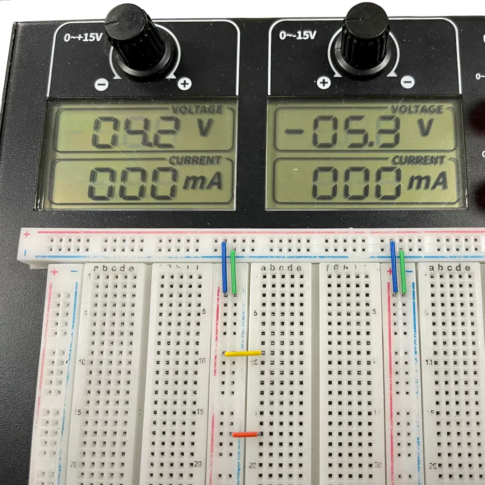 Powered 15V Solderless Breadboard Kit, With LCD Displays