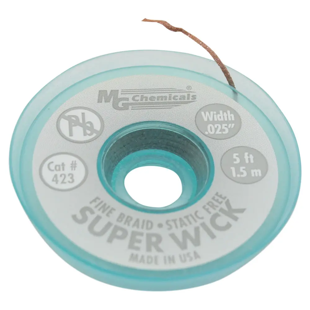 mg Chemicals Fine Braid Super Wick #1 White - 5ft