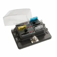 ATO/ATC® FUSE BLOCK W/LED, 6 POLE